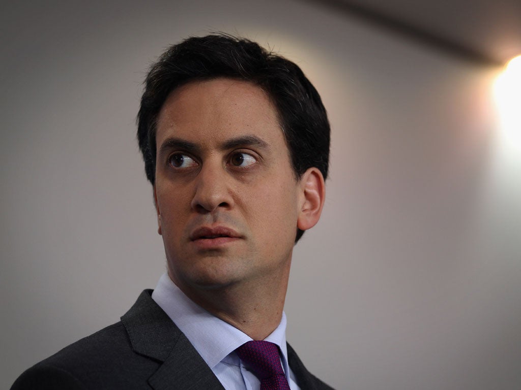 Leader of the Labour party Ed Miliband speaks at a press conference at Labour Headquarters on October 13, 2011 in London, England.