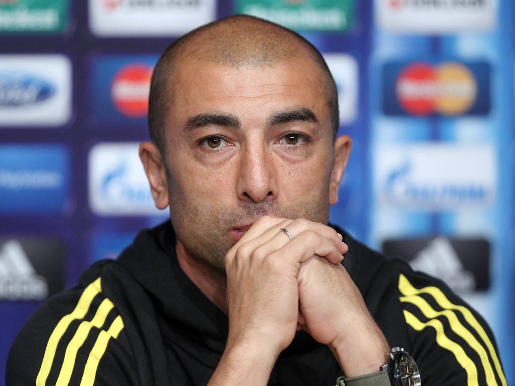 Chelsea manager Roberto Di Matteo