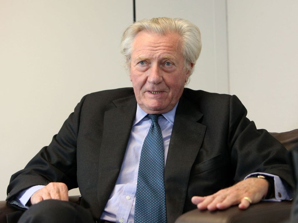 The former Deputy Prime Minister Lord Heseltine