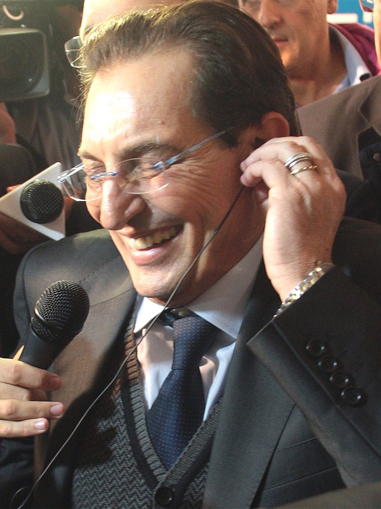 The openly gay, anti-mafia campaigner Rosario Crocetta took 31 per cent of the votes