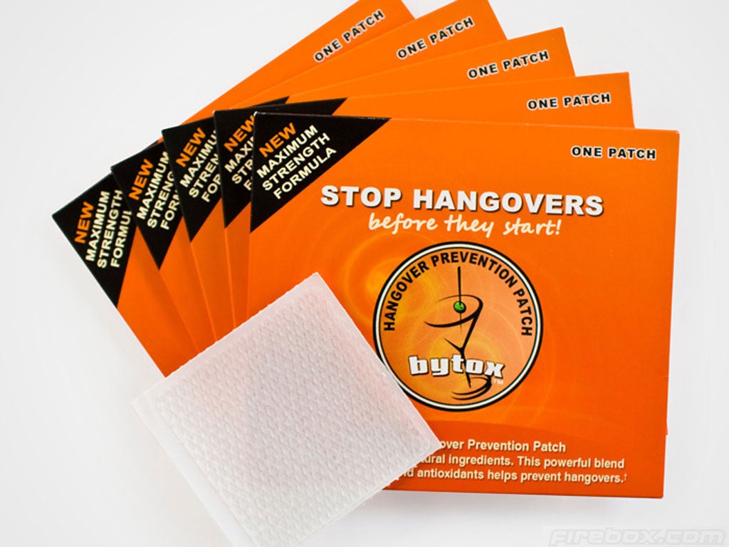 The 'Hangover Patch' being sold by Firebox.com