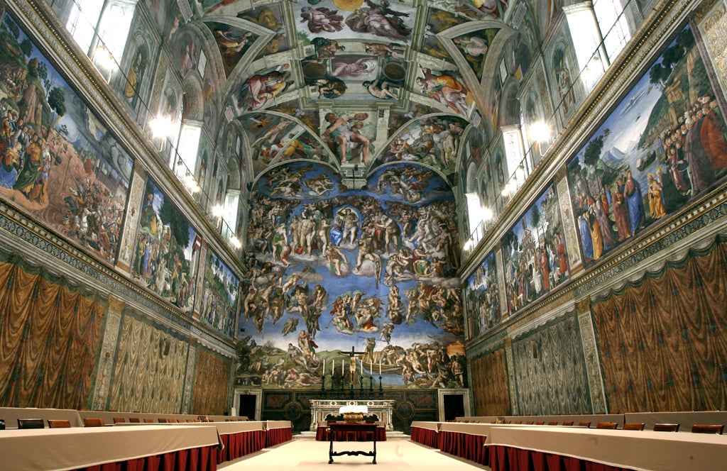 Five centuries after Michelangelo's ceiling frescoes were inaugurated at the Sistine Chapel, at least 10,000 people visit the site each day, raising concerns about temperature, dust and humidity affecting the famed art.