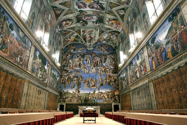 Five centuries after Michelangelo's ceiling frescoes were inaugurated at the Sistine Chapel, at least 10,000 people visit the site each day, raising concerns about temperature, dust and humidity affecting the famed art. 