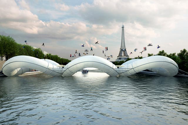 The Paris trampoline bridge