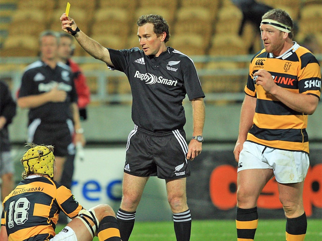 Glen Jackson in charge at an ITM Cup match in New Zealand