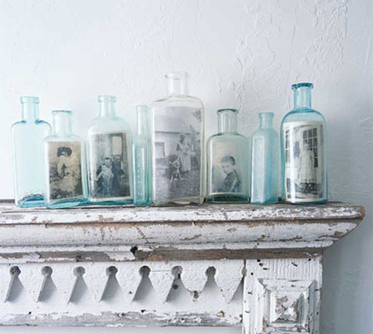 Glass act: Nice old mismatched glass jars make for unusual receptacles