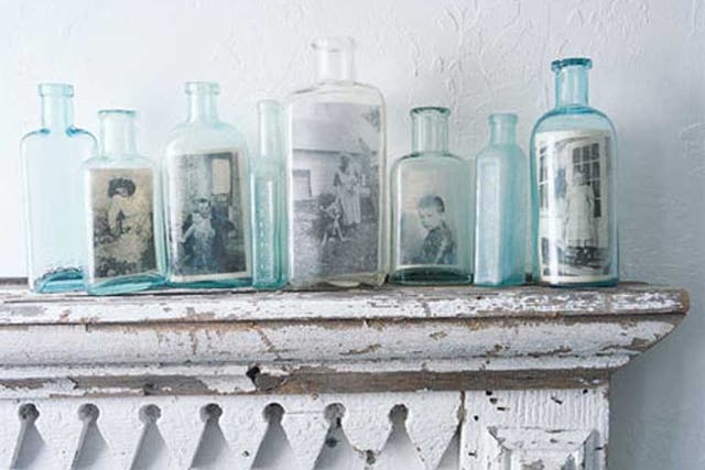 Glass act: Nice old mismatched glass jars make for unusual receptacles