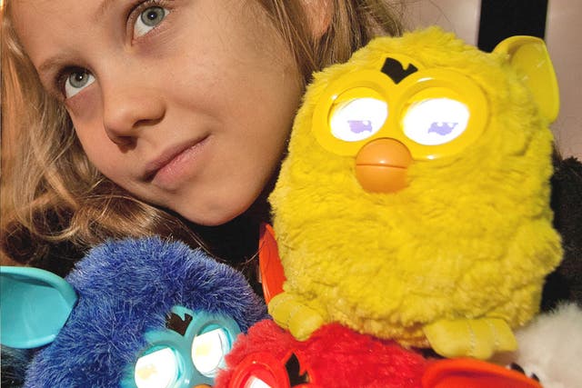 Nancy Donaldson falls for Furby. 'I liked the way you could feed him by sliding food from a phone or iPad,' she said.