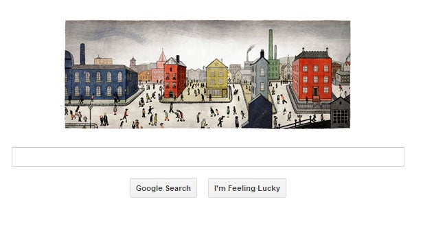 Today's Google doodle celebrates 125 years of LS Lowry