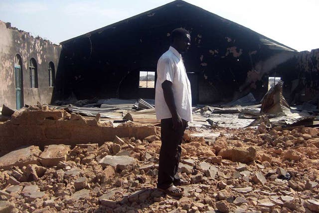 Crosses to bear: a church burnt down in 2010, in Jos, Nigeria