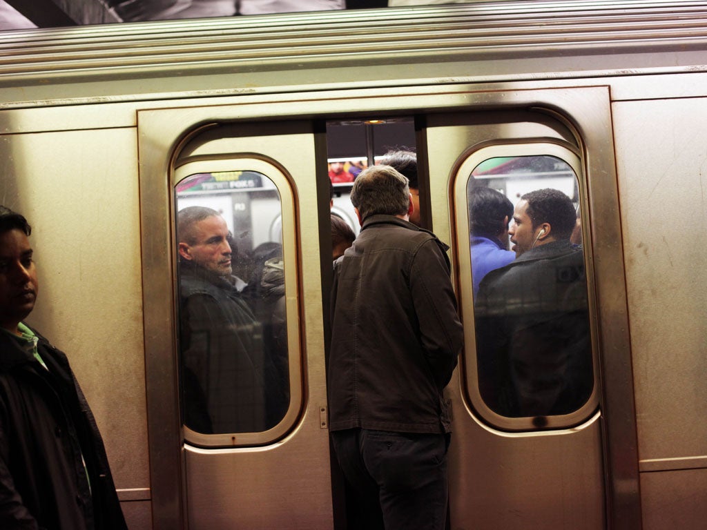 New York's subway system gets back to work yesterday