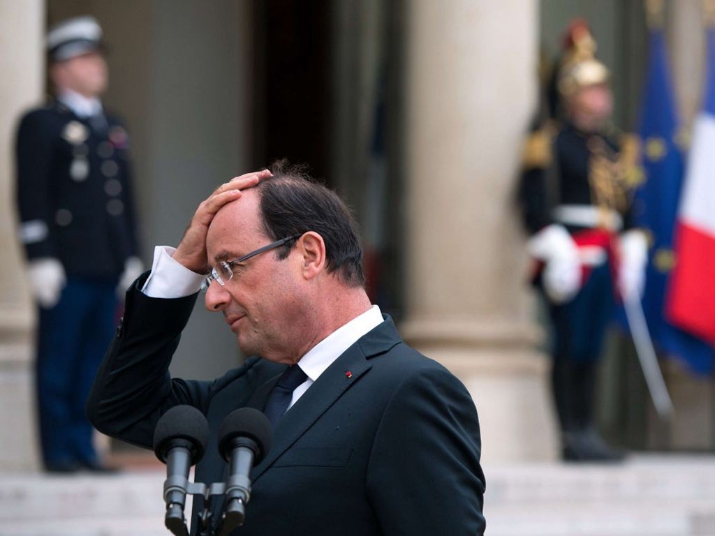 Hollande insisted he had not been shocked by his precipitous fall in the opinion polls