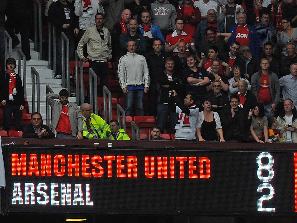 Arsenal were humbled 8-2 at Old Trafford during the 2011/12 season