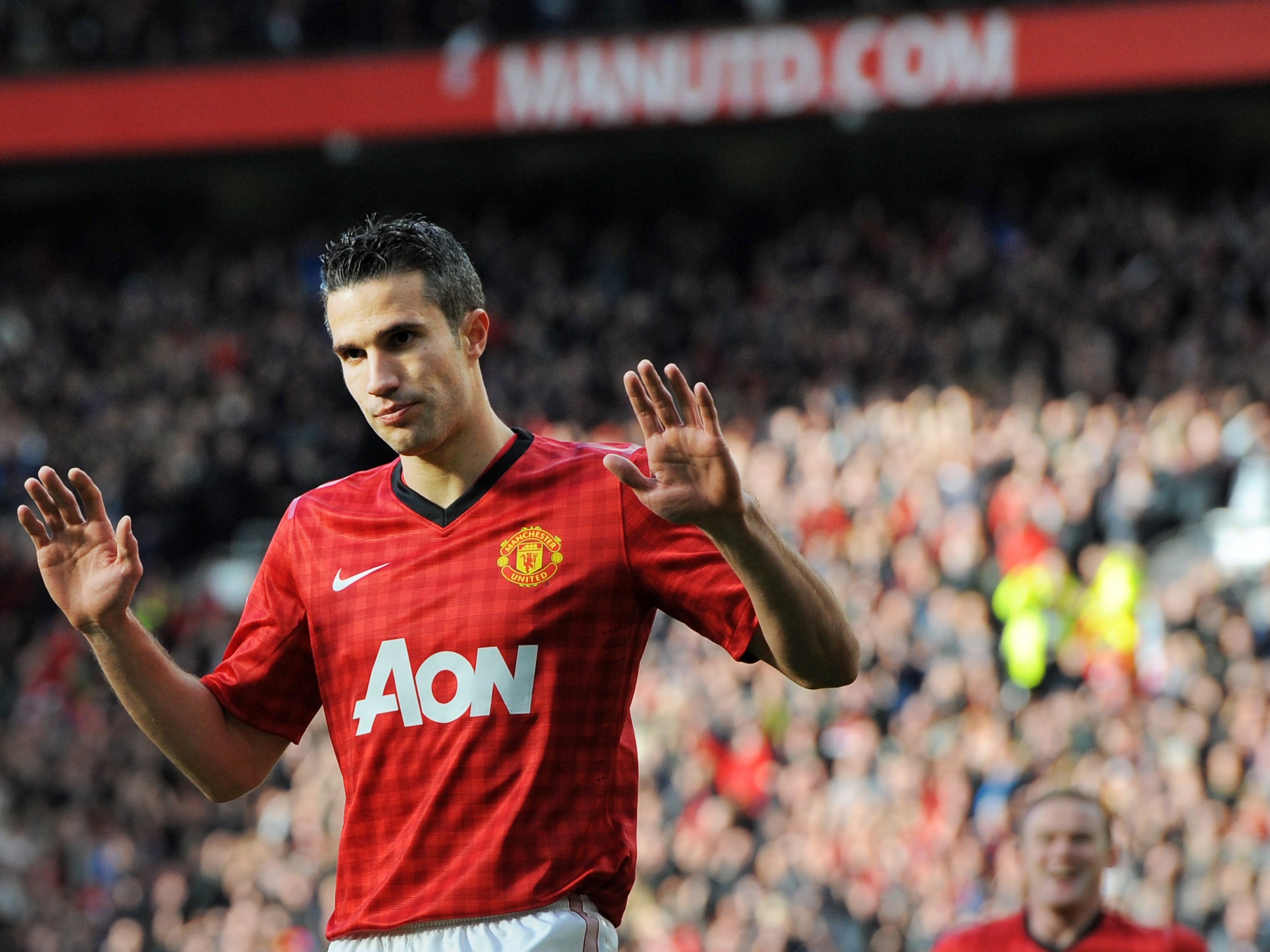 Robin van Persie opened the scoring but didn't celebrate with his side