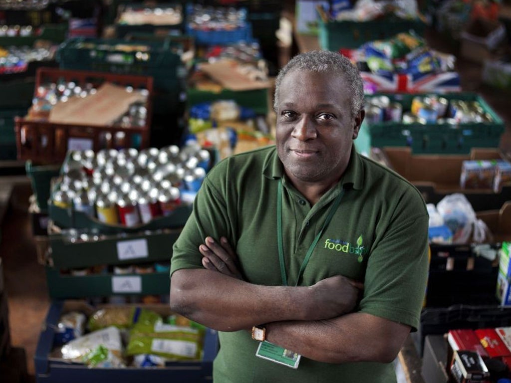 Food-bank worker Tony, who appears in BBC2's Britain's Hidden Hungry