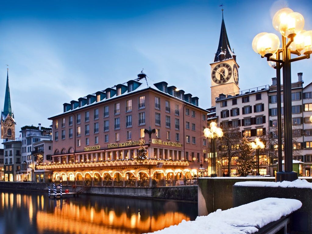 A view over the Limmat river in central Zurich