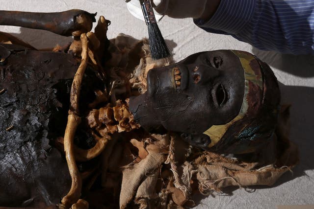 A replica of the pharaoh's mummy