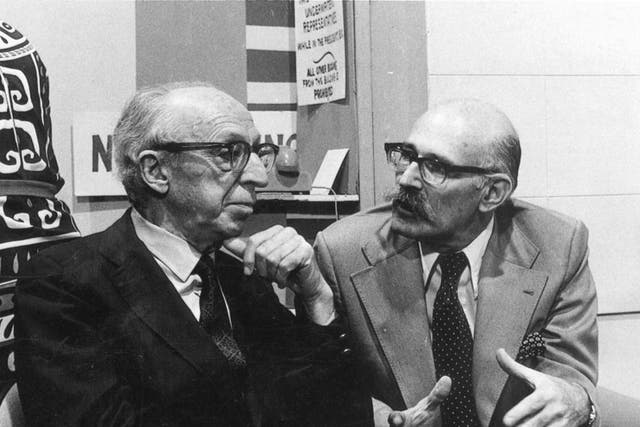 Scott, right, with Aaron Copland in 1974; he recorded classical, pop, jazz and show music 