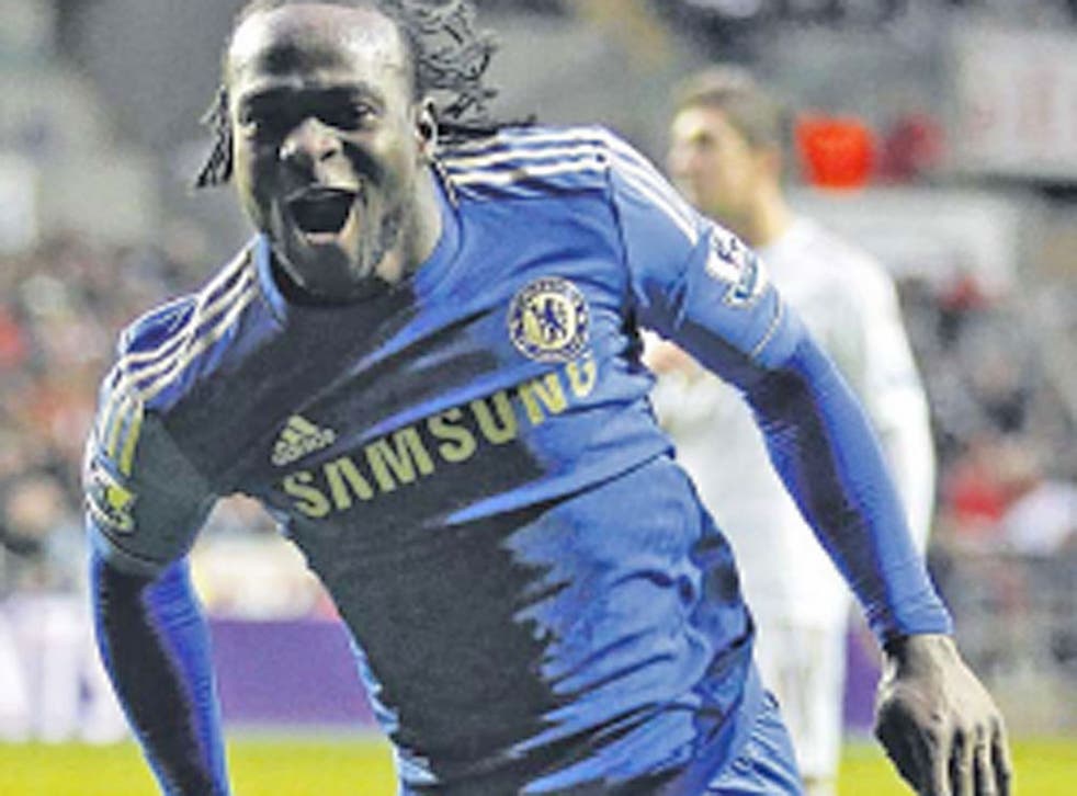 Chelsea’s Victor Moses was not a suitable fill-in for Juan Mata