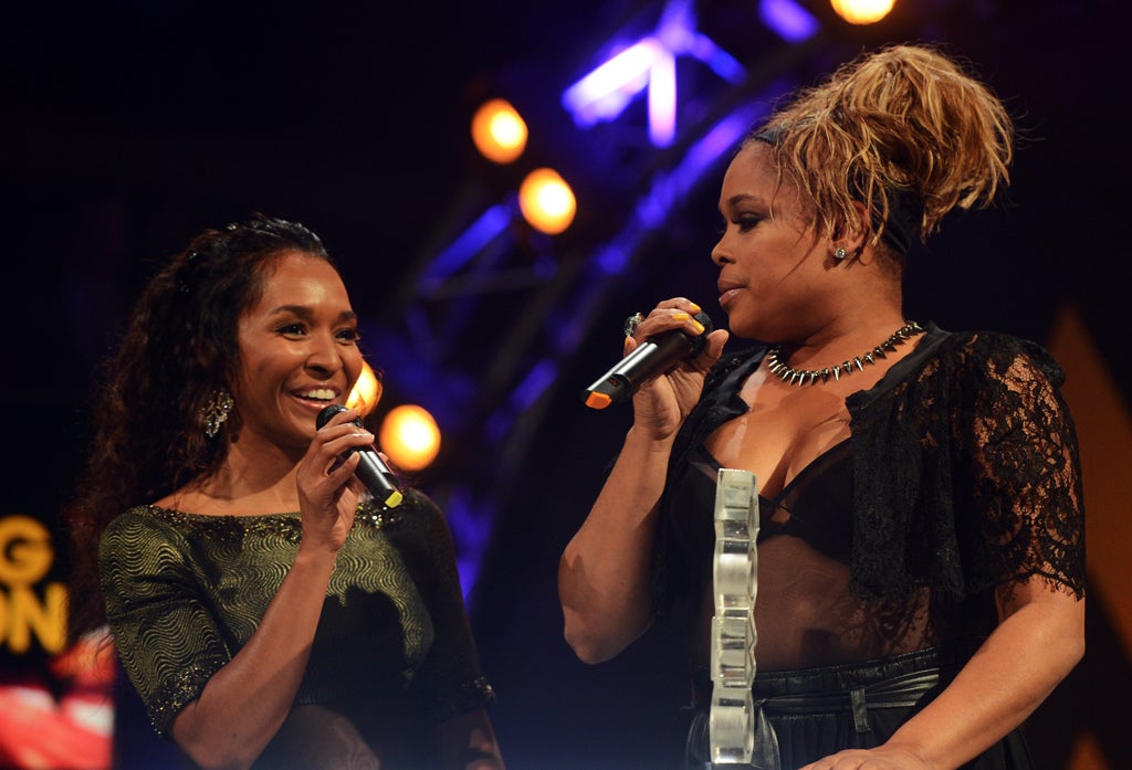 Chasing waterfalls: Chilli and T-Boz of TLC attend the 2012 MOBO awards at Echo Arena