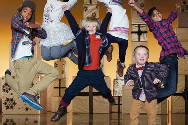 The 50-second commercial featuring Seb White (bottom right) will make history by becoming the first UK television ad from a major high street brand to feature a model with a learning disability, according to M&S