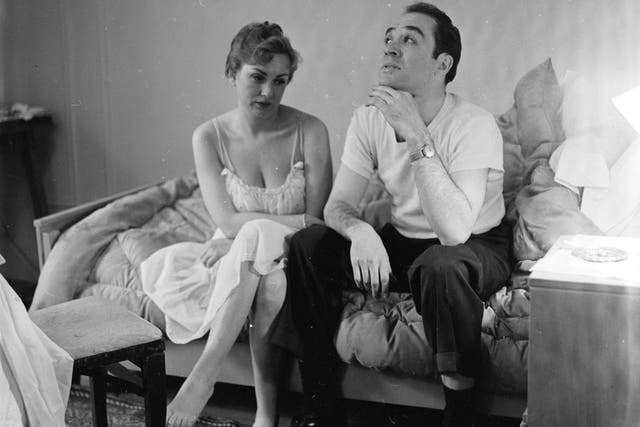 A married couple contemplating divorce. 1955.