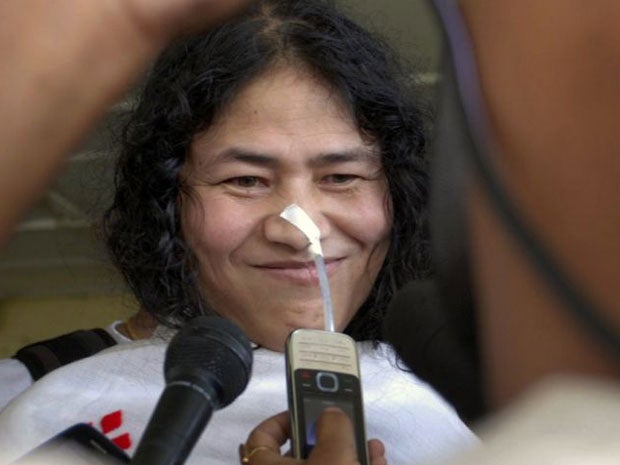 Indian hunger striker Irom Sharmila has completed 12 years without eating to protest actions of the armed forces in Manipur