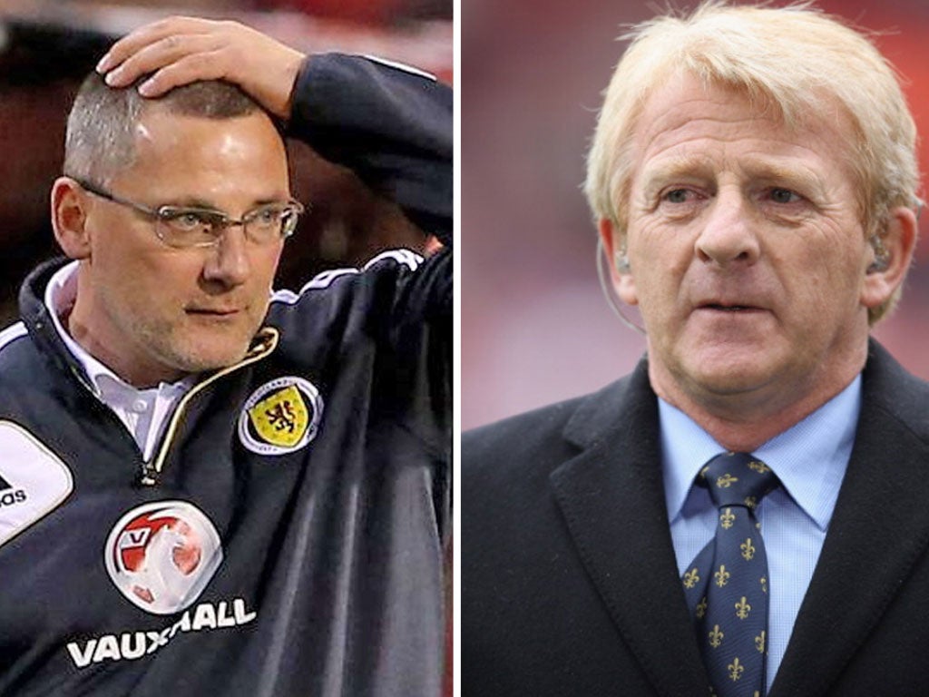 Gordon Strachan, right, will take over as Scotland manager after Craig Levein’s turbulent three-year spell ended today