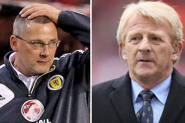 Gordon Strachan, right, will take over as Scotland manager after Craig Levein’s turbulent three-year spell ended today