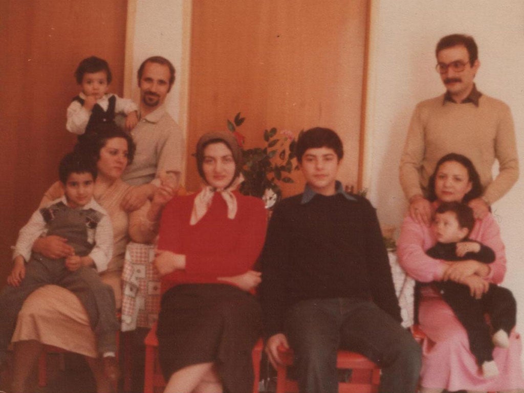 The author's family gather for a photograph on the occasion of Persian New Year, 1980.