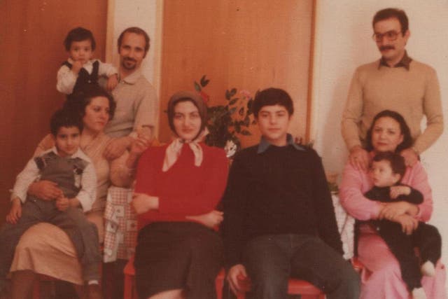 The author's family gather for a photograph on the occasion of Persian New Year, 1980.