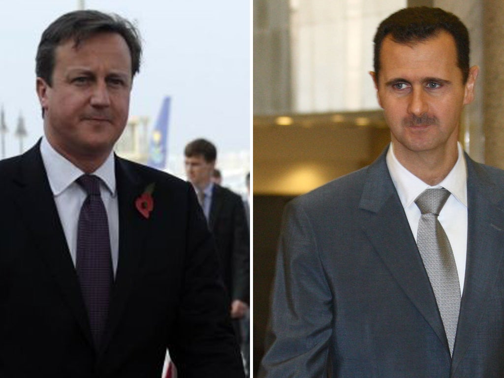 Cameron said the international community should consider anything 'to get that man out [Assad] of the country and to have a safe transition in Syria'