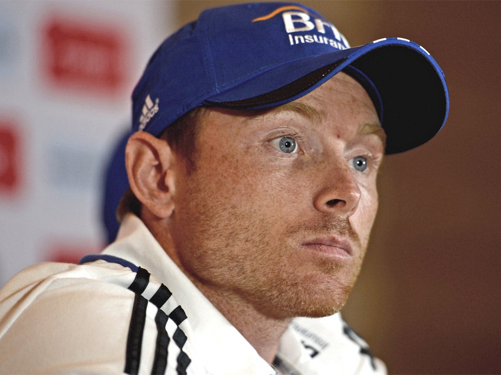 Ian Bell speaks to the media in Ahmedabad yesterday