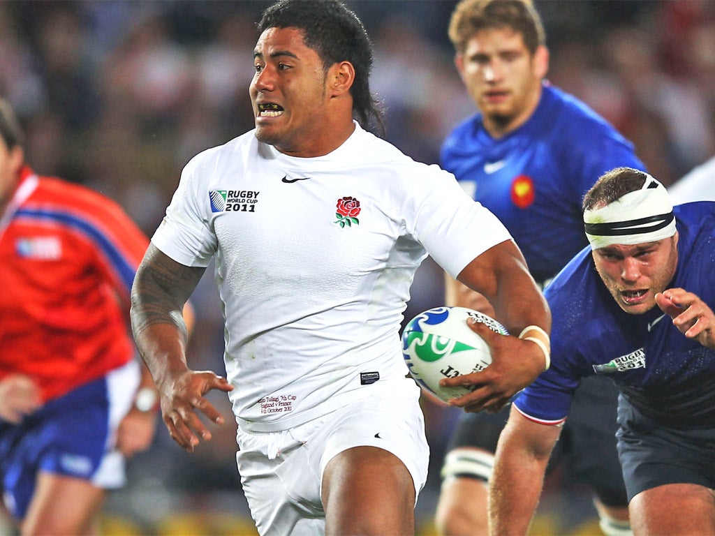 England's Manu Tuilagi had his club wages halved during the last World Cup