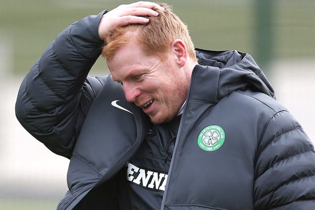Neil Lennon was briefly flummoxed by a press question after training yesterday