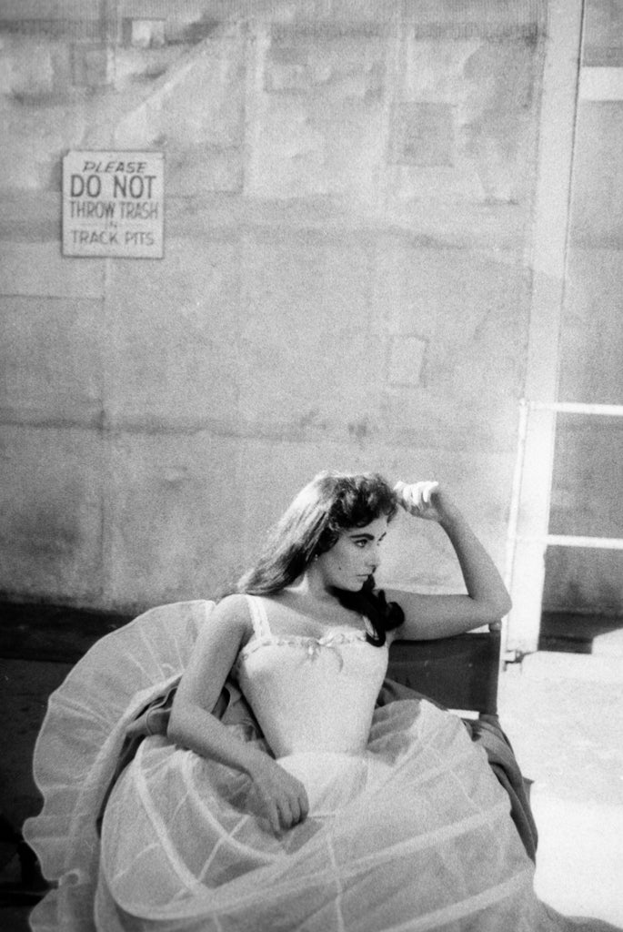 Elizabeth Taylor on the MGM set of ‘Raintree County’, 1956
