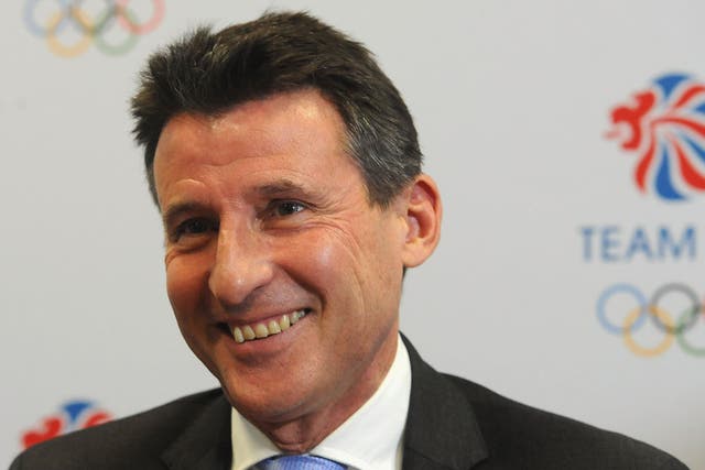 The New BOA Chairman, Lord Seb Coe talks to the media during the BOA Announcement of Their New Chairman