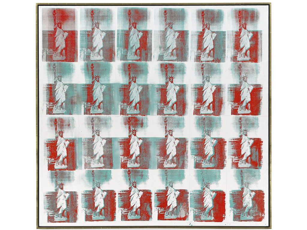 'Statue of Liberty' Andy Warhol, Christie’s: expected to sell for $35m or more