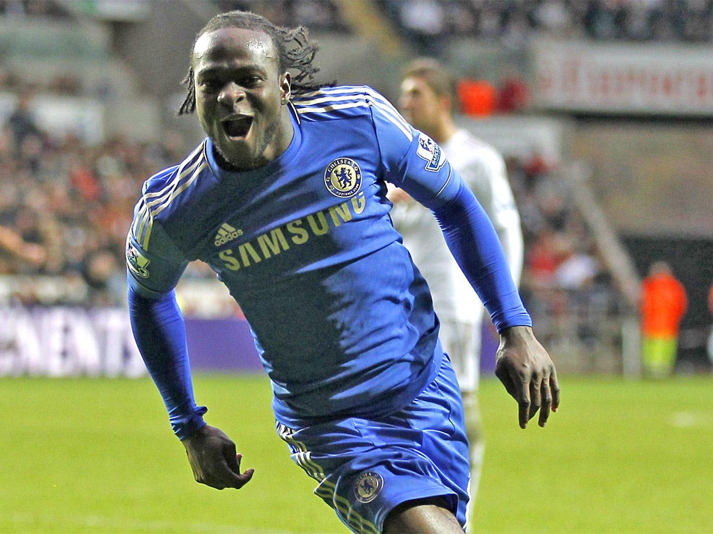 Victor Moses scored in the 94th minute to secure victory for Chelsea