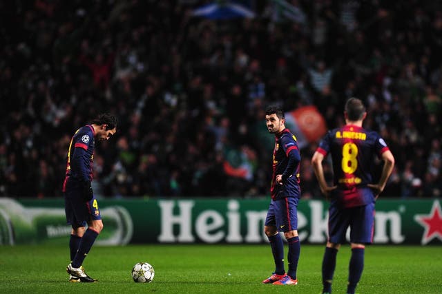Barcelona suffered a rare defeat at the hands of Celtic