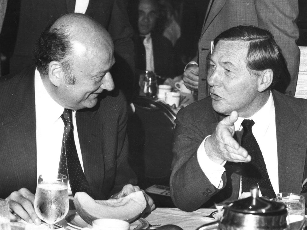 Wood, right, with Ed Koch, the mayor of New York; Koch credited the 'Post' with getting him elected