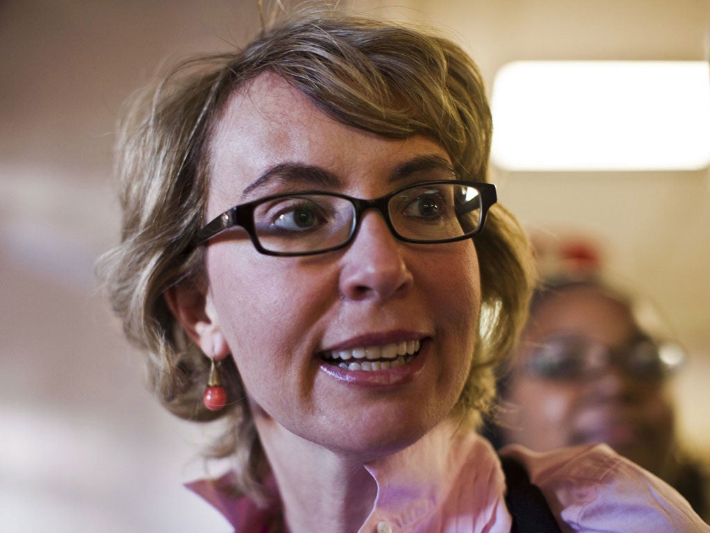 Ms Giffords, a Democrat, gave up her house seat in January