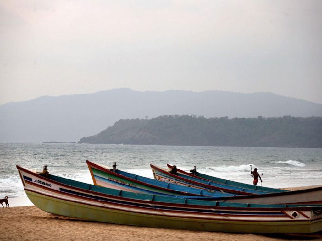 Shore thing: fishing boats on a beach in the Indian state of Goa