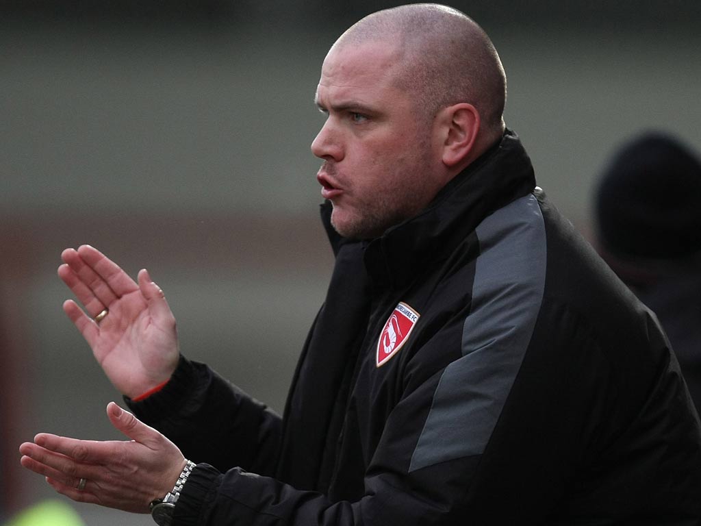 Jim Bentley manager of Morecambe