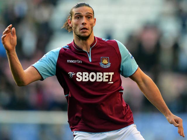 Andy Carroll is on loan at West Ham