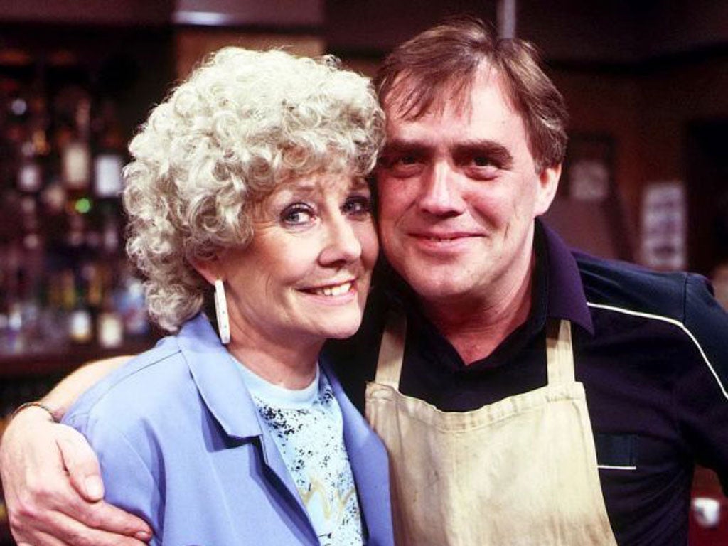 Tarmey with Liz Dawn in 1985: they formed one of television’s greatest comedy double acts