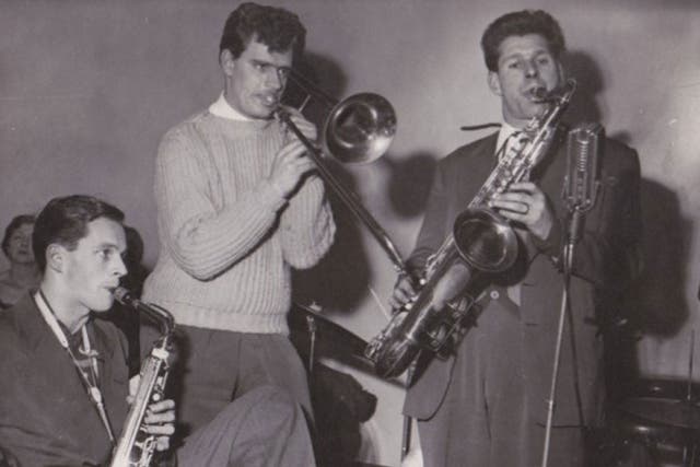 Three of the Johnny Dankworth Seven in 1951: from left, Dankworth, Harvey and Don Rendell