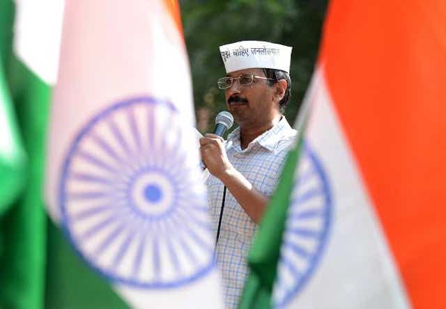 <p>Aam Aadmi Party chief Arvind Kejriwal is fast emerging as a possible challenger to India’s prime minister Narendra Modi </p>