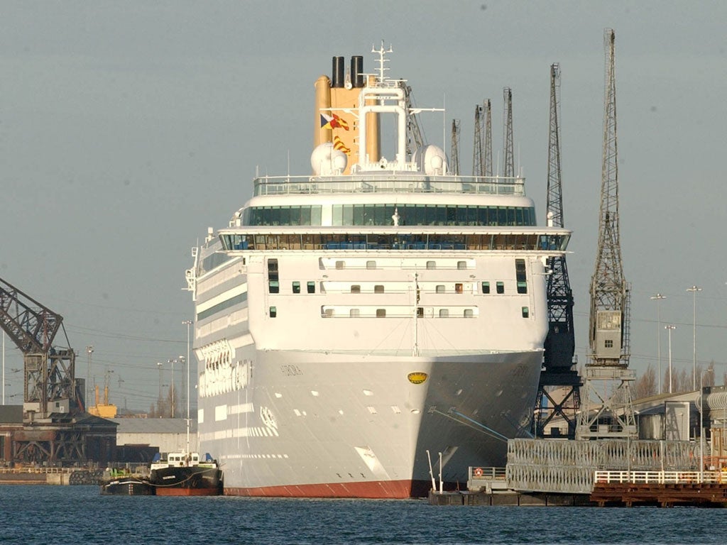 Sail away: P&O's 'Aurora' in Southampton