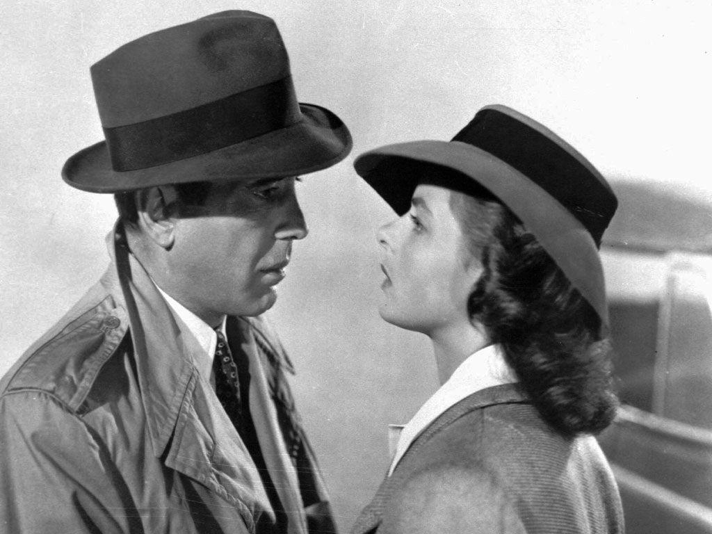 Enduring love: Humphrey Bogart and Ingrid Bergman starred in the 1942 classic